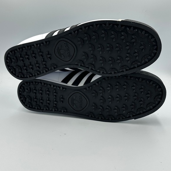 Adidas Samoa OG Classic Sneakers Shoe 3 Stripe White Black Men's 10.5 DS No Box - Picture 7 of 11
